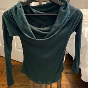 Forest Green off the shoulder long sleeve